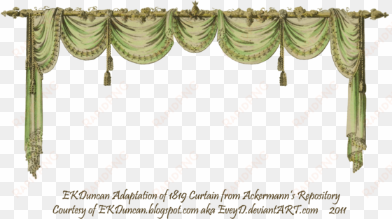 curtain only png - green curtains png