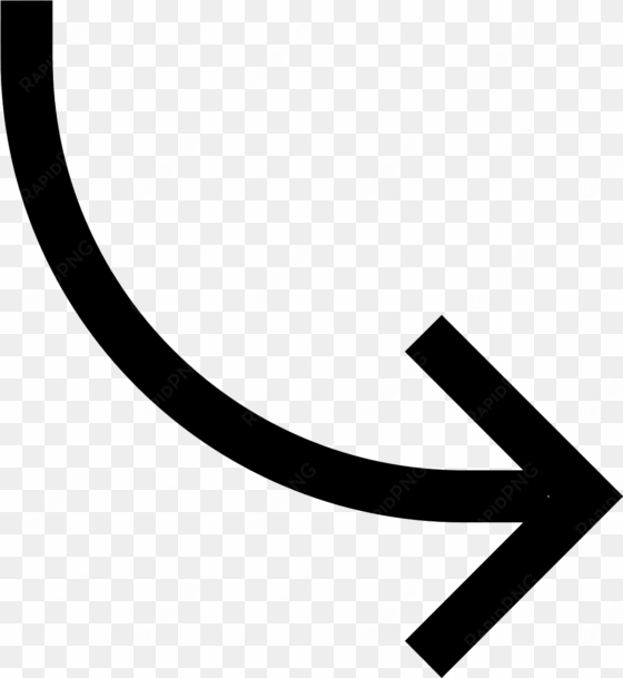curved arrow icon - icon