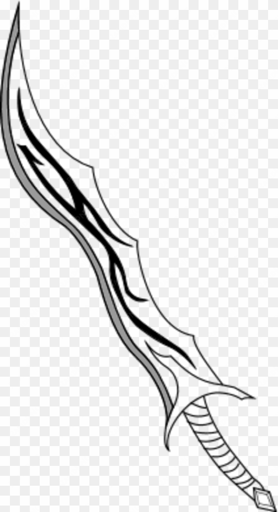 curved sword or dagger vector clip art hkc0xd - sword drawing