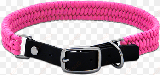 custom adjustable wide paracord collar - paracord dog collar png