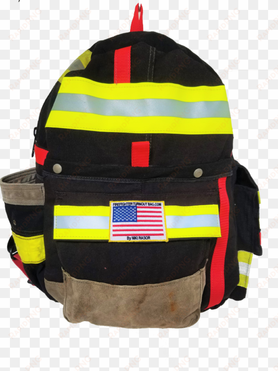 custom black backpack firefighter turnout bags png - backpack