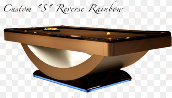 custom “s” reverse rainbow - reverse rainbow pool table