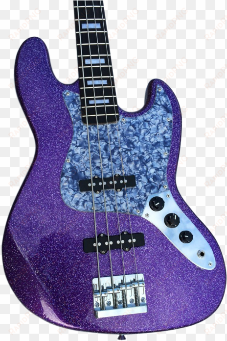 custom shop sparkle purple jazz silver dust metallic - purple sparkle bass guitar