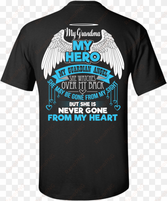customcat custom ultra cotton t-shirt / black / small - best gift - front version my grandpa my hero my guardian