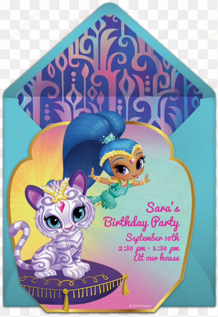 customizable, free shimmer and shine nahal online invitations - shimmer and shine coloring book (each)