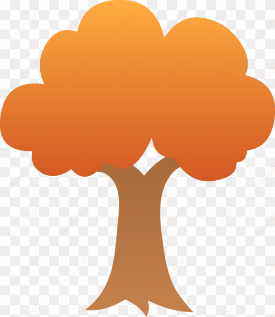 cute autumn tree design - tree clipart png