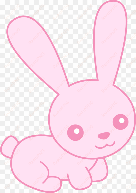 cute baby rabbit clipart - pink rabbit cute