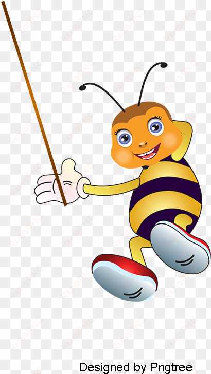 Cute Cartoon Bee, Cartoon Clipart, Bee Clipart, Cartoon - Bee transparent png image