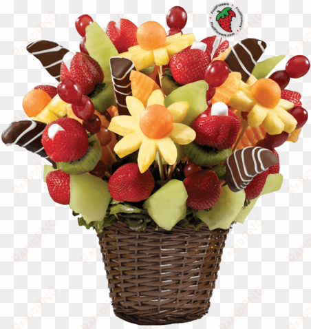 cute christmas gift basket - fruit bouquet png