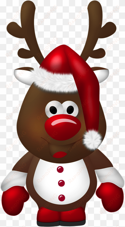 Cute Christmas Reindeer Transparent Png Clipart - Christmas Reindeer Transparent Background transparent png image