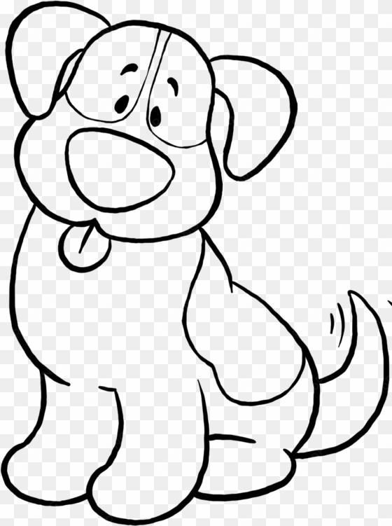 cute dog coloring pages - simple dog coloring sheet