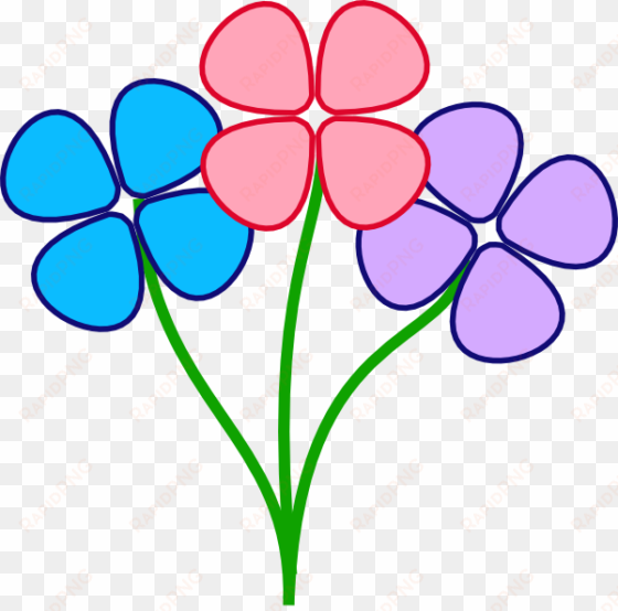 cute flower vector clip art- abstract flowers - 4 flowers clipart