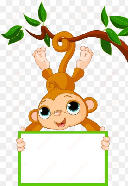 cute funny cartoon baby monkey clip art images - baby monkey clip art
