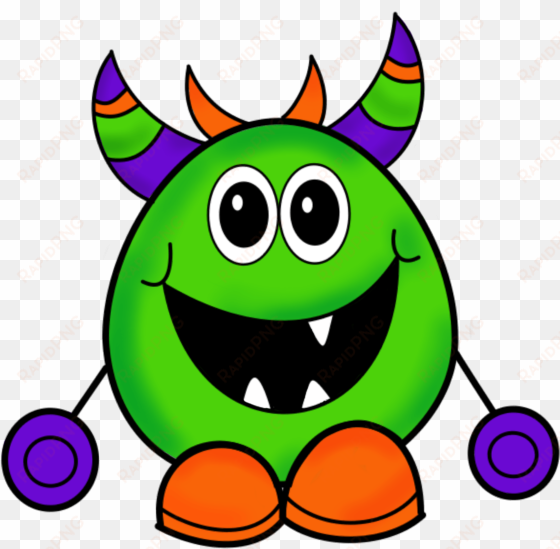 cute halloween monster clipart - non verbal trick or treat