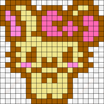 cute kawaii kitty perler bead pattern / bead sprite - cute pastel pixel art