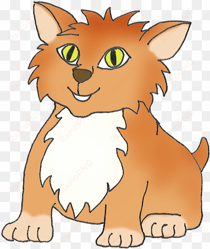 cute kitten colored png - cat