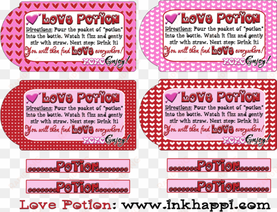 cute love potion valentine gift idea with free printables - cute valentines gift tags