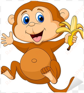 cute monkey png download - monkey eating banana clipart