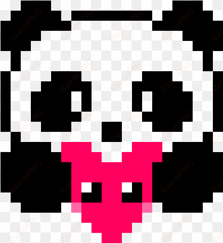 cute panda - pixel art panda cute