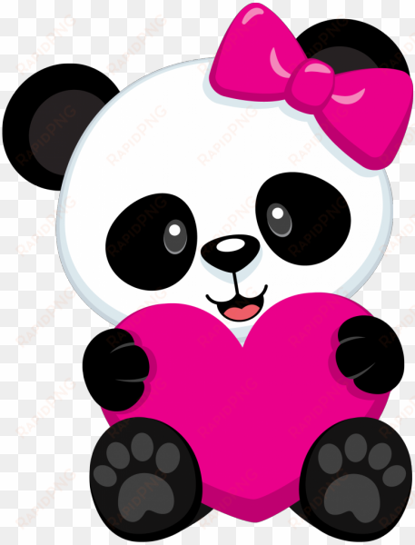 Cute Panda Png Clip Art Black And White - Osos Pandas Animados transparent png image