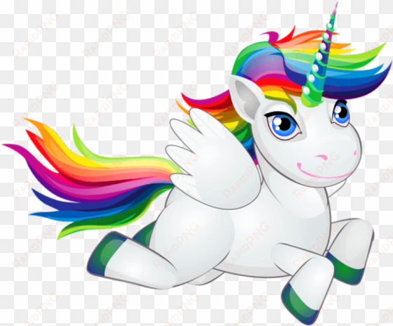 cute rainbow pony png clip art image - rainbow unicorn transparent background