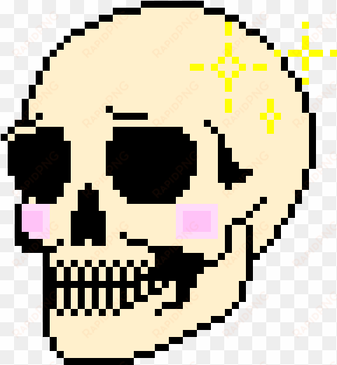 cute skull - pixel art cute skull