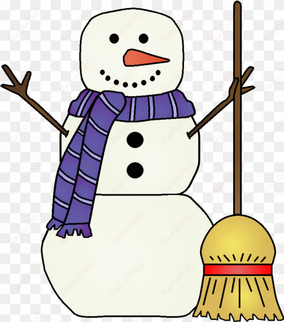 cute snowman with hat clipart - winter tennis camp