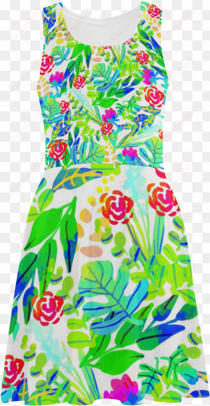 cute tropical watercolor flowers atalanta sundress