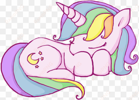 Cute Unicorn Clipart Tumblr - Sleeping Unicorn transparent png image
