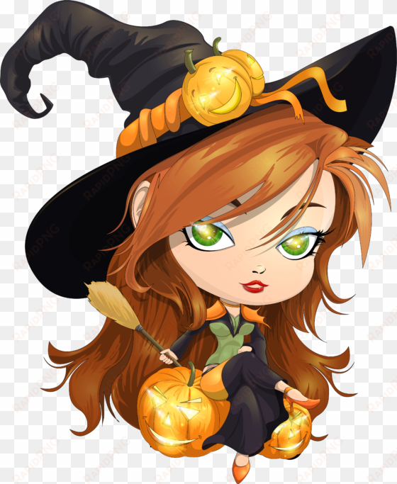 cute witch clipart - cute witch