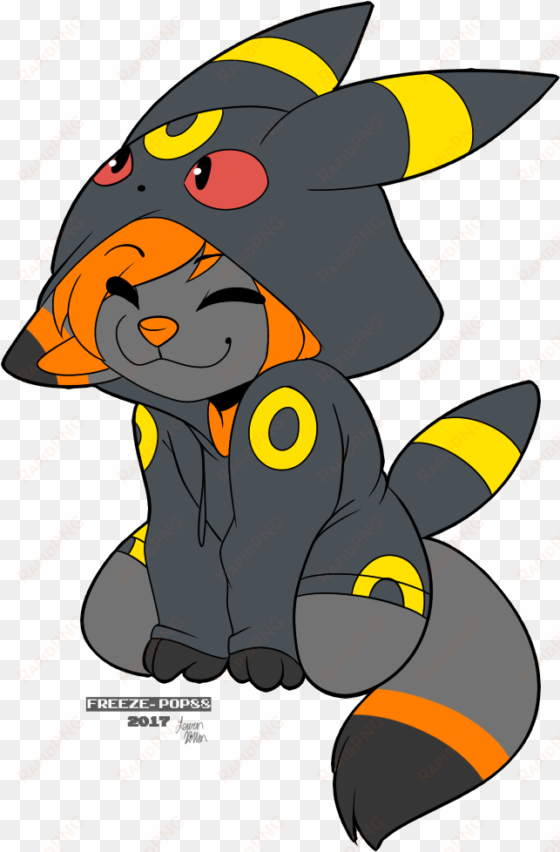 cutie umbreon hoodie - furry in hoodie drawing