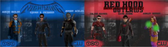 cw/tnt nightwing and red hood - red hood