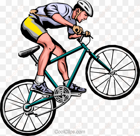 cycling clipart mountain bike - man on bike clip art