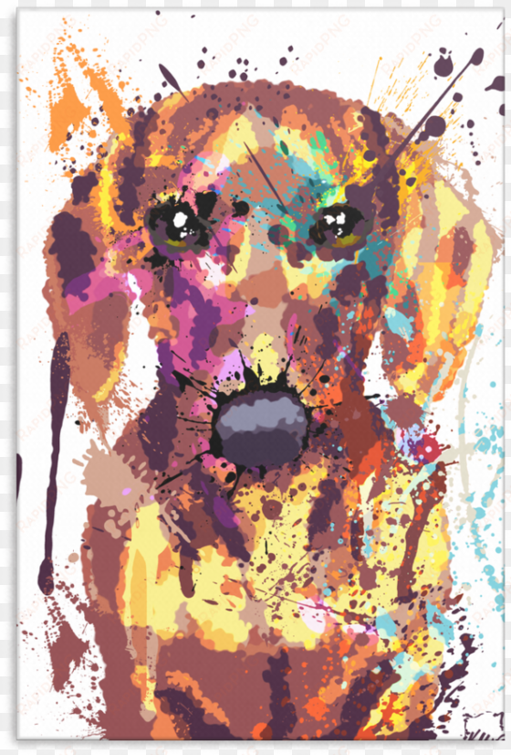 dachshund canvas p35 - cheetah