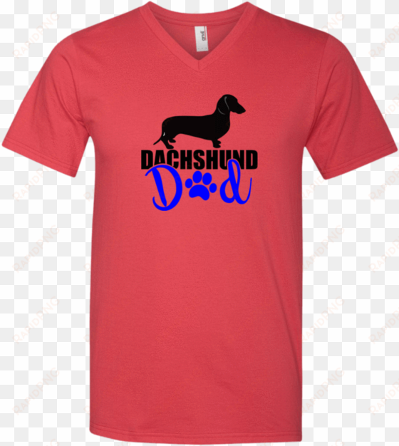 dachshund dad shorthair men's v neck t shirt - supreme t shirt cat