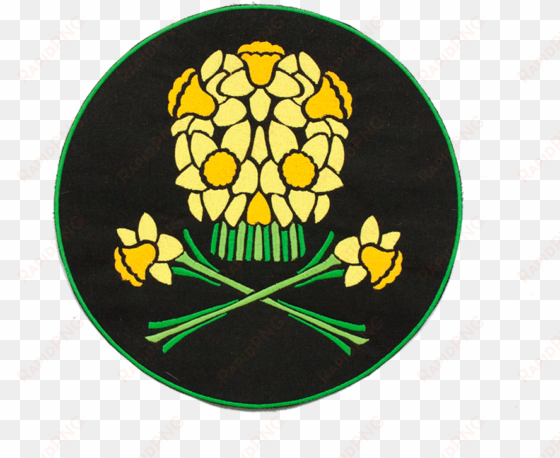daffodil skull large back patch