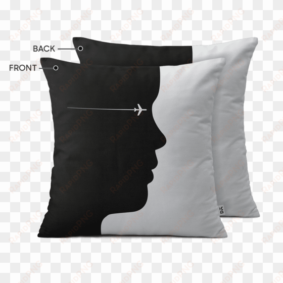 dailyobjects face silhouette 18" cushion cover two - cushion