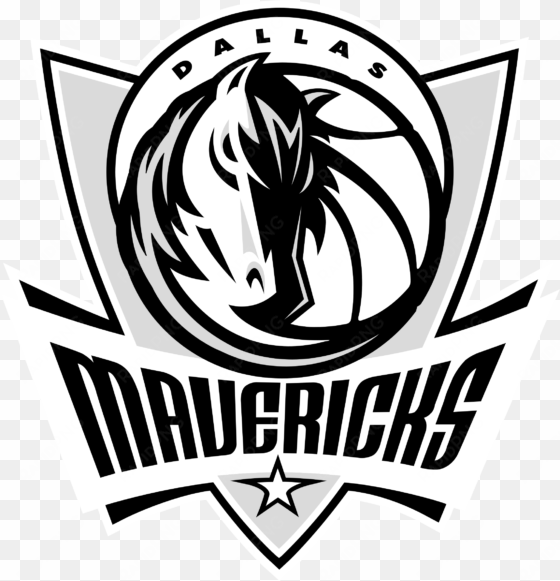 dallas cowboys clipart black and white - dallas mavericks logo