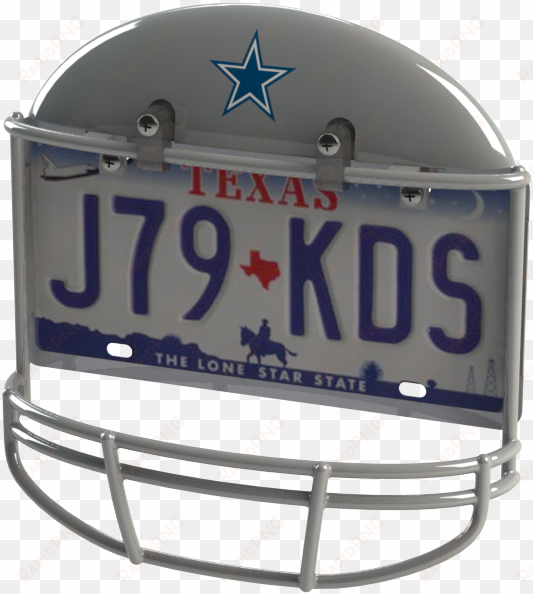 dallas cowboys helmet frame - texas license plate