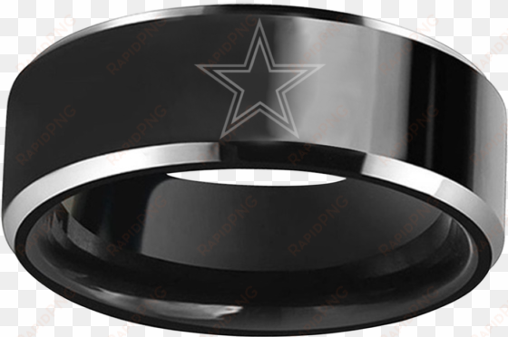 dallas cowboys star black tungsten wedding band - minnesota vikings wedding band