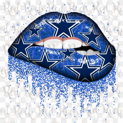 dallas glitter lips - dallas cowboys lips svg