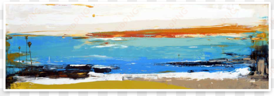 dana point horizontal abstract painting - sea