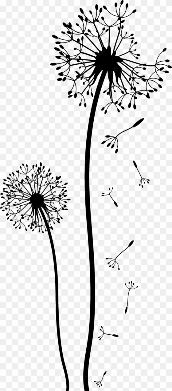 dancing with the dandelion fairies - clip art black and white dandelion