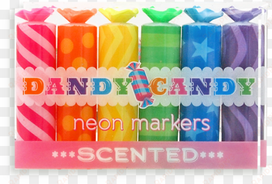 dandy candy mini marker highlighters with fruit scents - dandy candy neon markers by international arrivals
