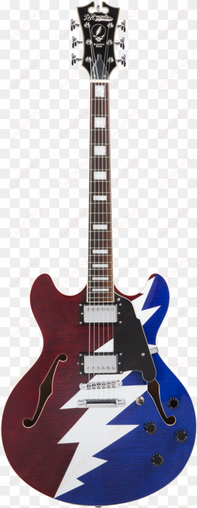 d'angelico premier dc grateful dead red/white/blue - dangelico premier grateful dead signature dc electric