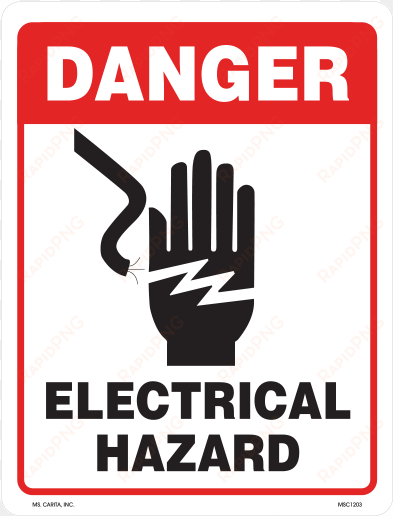 danger electrical hazard styrene sign