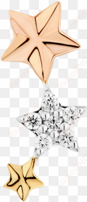 dangling twinkle star diamond earrings - cross
