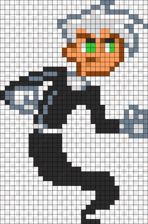 Danny Phantom 2 Perler Bead Pattern / Bead Sprite - Danny Phantom Pixel Art transparent png image