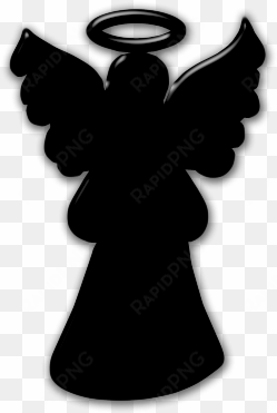 dark angel clipart halo - angel silhouette with halo