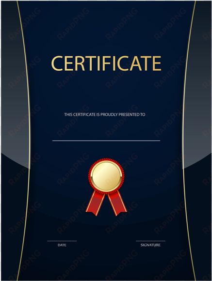 dark blue certificate template png image - certificate design portrait png